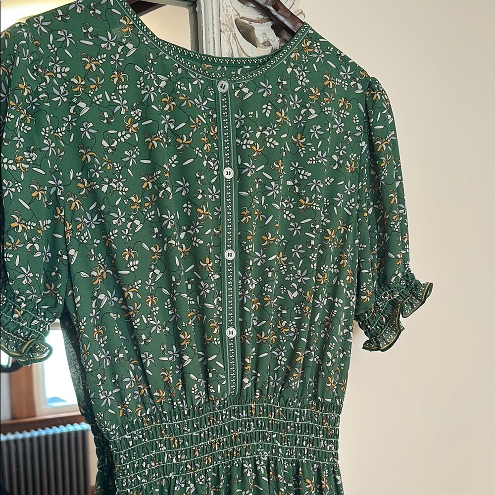 Floral Green Maxi Dress